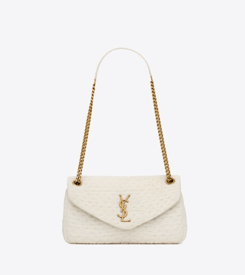 SAINT LAURENT キルティングオーガンザとラムスキン製 カリプソ チェーンバッグ