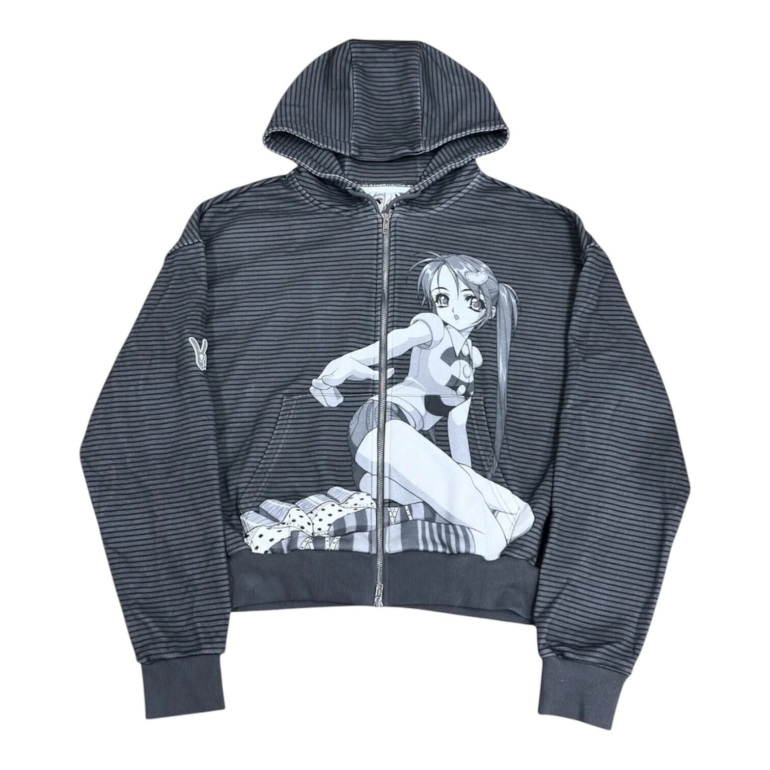 Yumin Ha Y004125 Thin Stripe Hoodie (Monochrome)