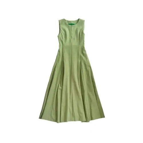 IMMEZ _SHINAHI_WAKAKUSA FLARE DRESS