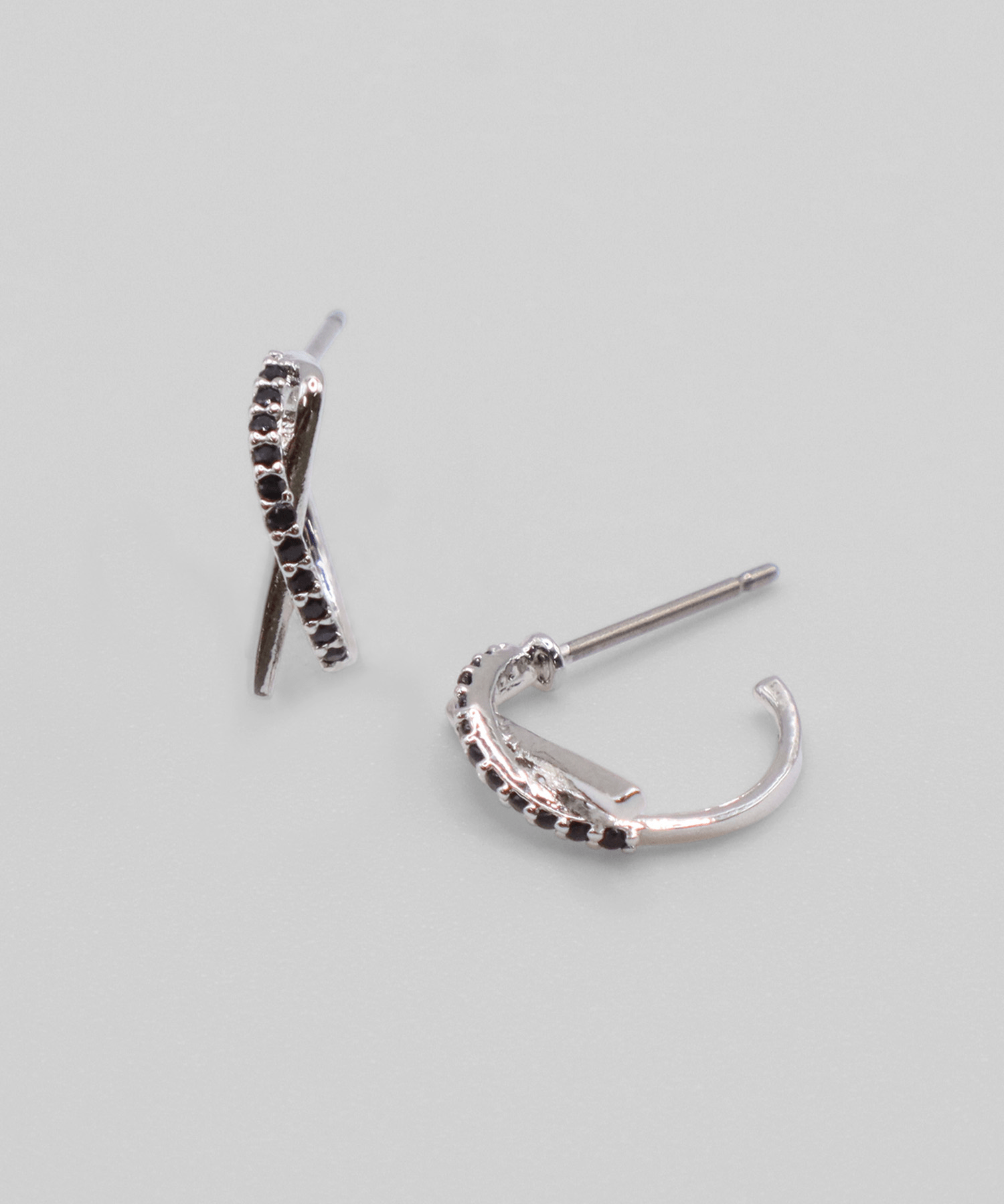 VATSURICA 〈V189P1〉2連 クロス ライン フープ ピアス