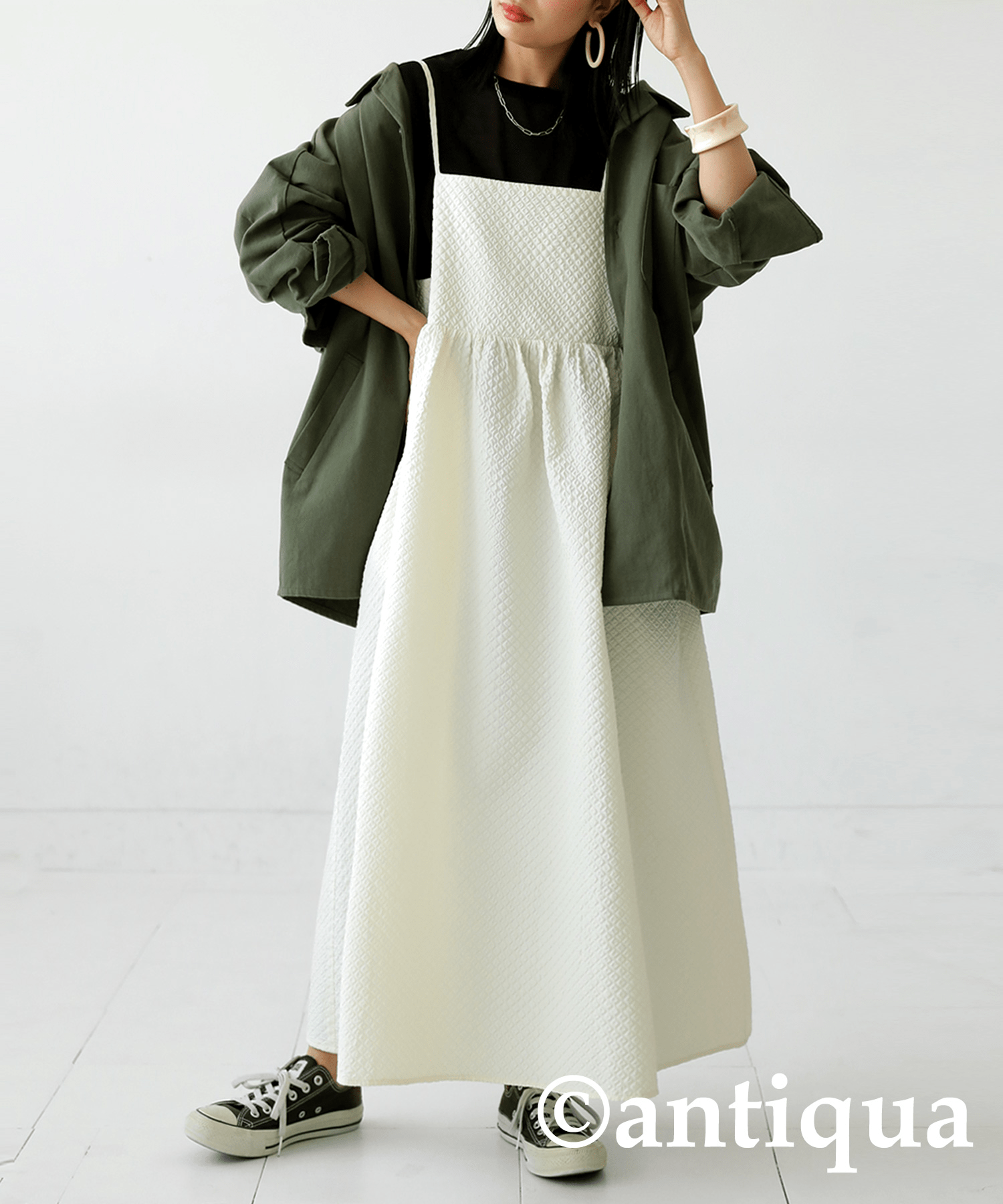 antiqua ワンピース ロングワンピース レディース セットアップ pw-00033