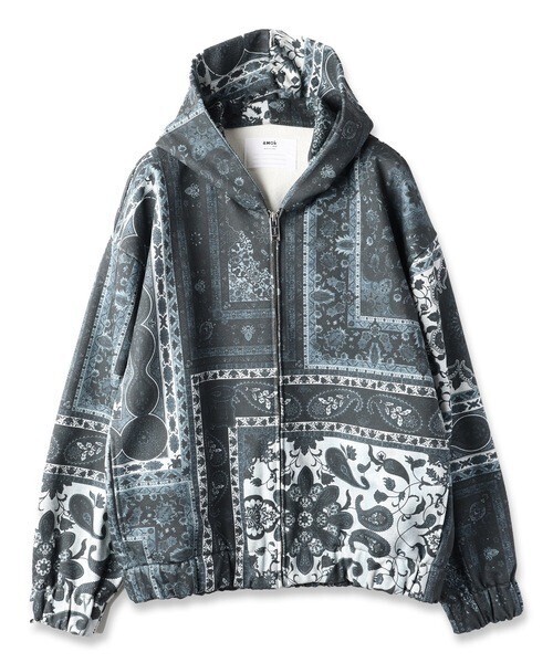 amok PERSIAN PRINTED ZIPUP HOODIE