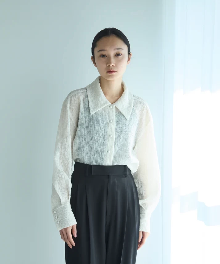 foufou tricot shirts collar blouse