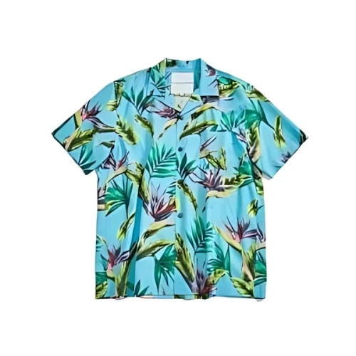 FUMITO GANRYU STUDIOUS別注 Watteau pleats Hawaian shirt