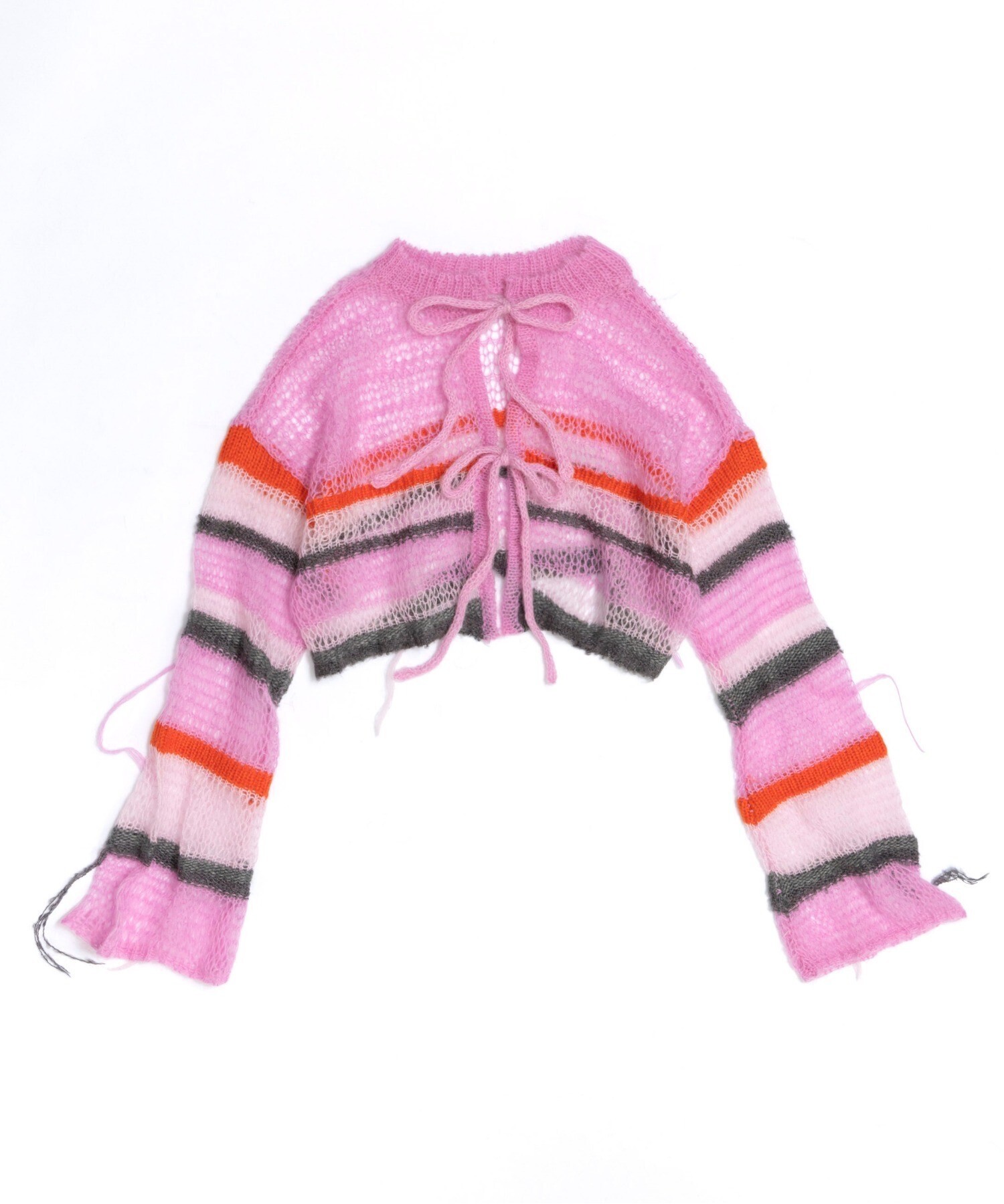 MAISON SPECIAL Mohair Border 2way Mesh Knit