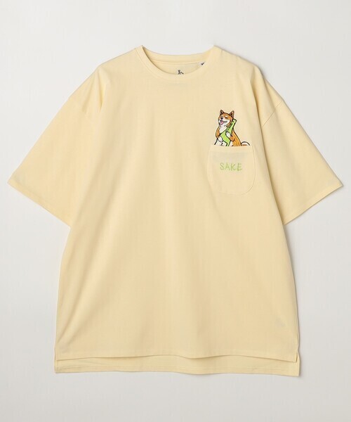 go slow caravan シリコンバイオ 色々ポケット刺繍 BIG TEE