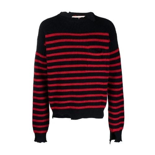 MARNI ダメージ ストライプ プルオーバー