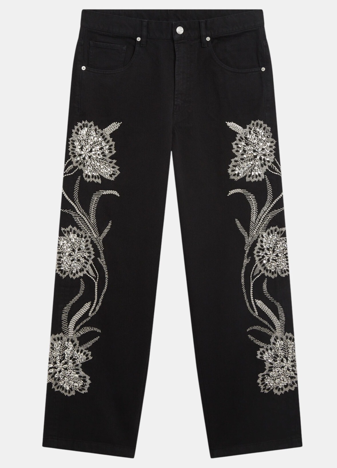 BLUEMARBLE Crystal-Embroidered Relaxed Jeans