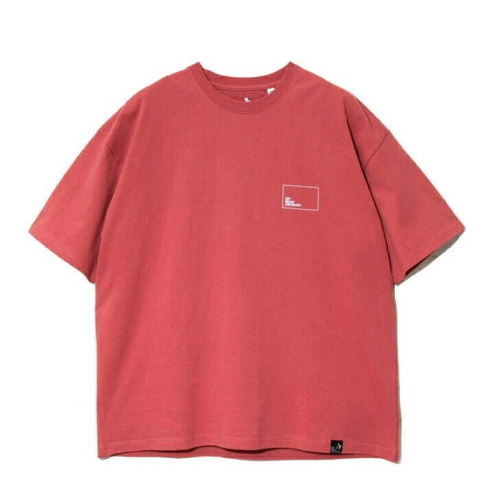 go slow caravan USA/C スクエアLOGOバックプリント ゆったりTEE