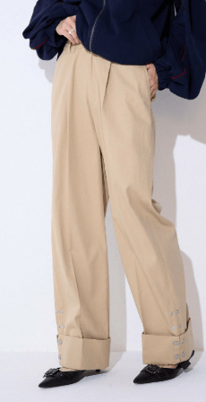 JEANASiS サイドスナップストレートパンツ