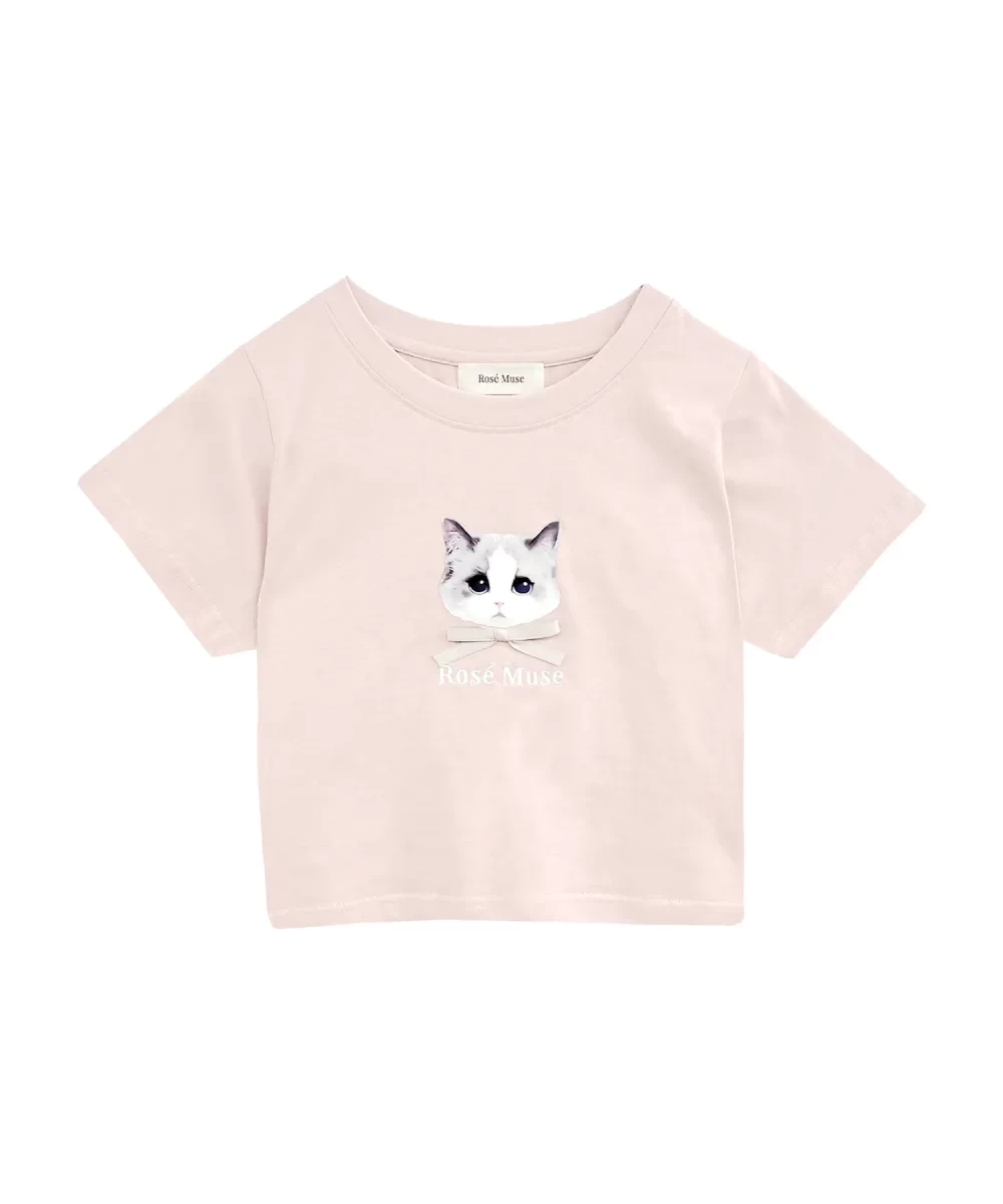 Rosé Muse cat print T-shirts