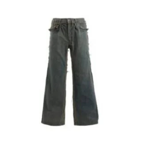 MINUS SLASH SEAM BAGGY PANTS / DUST SAX