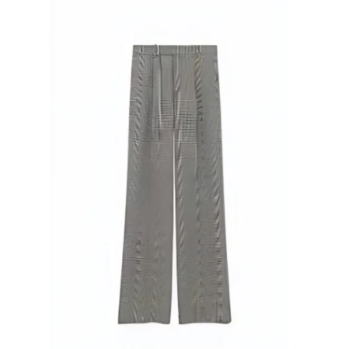 SAINT LAURENT FLARED PANTS IN PRINCE OF WALES FLANNEL
