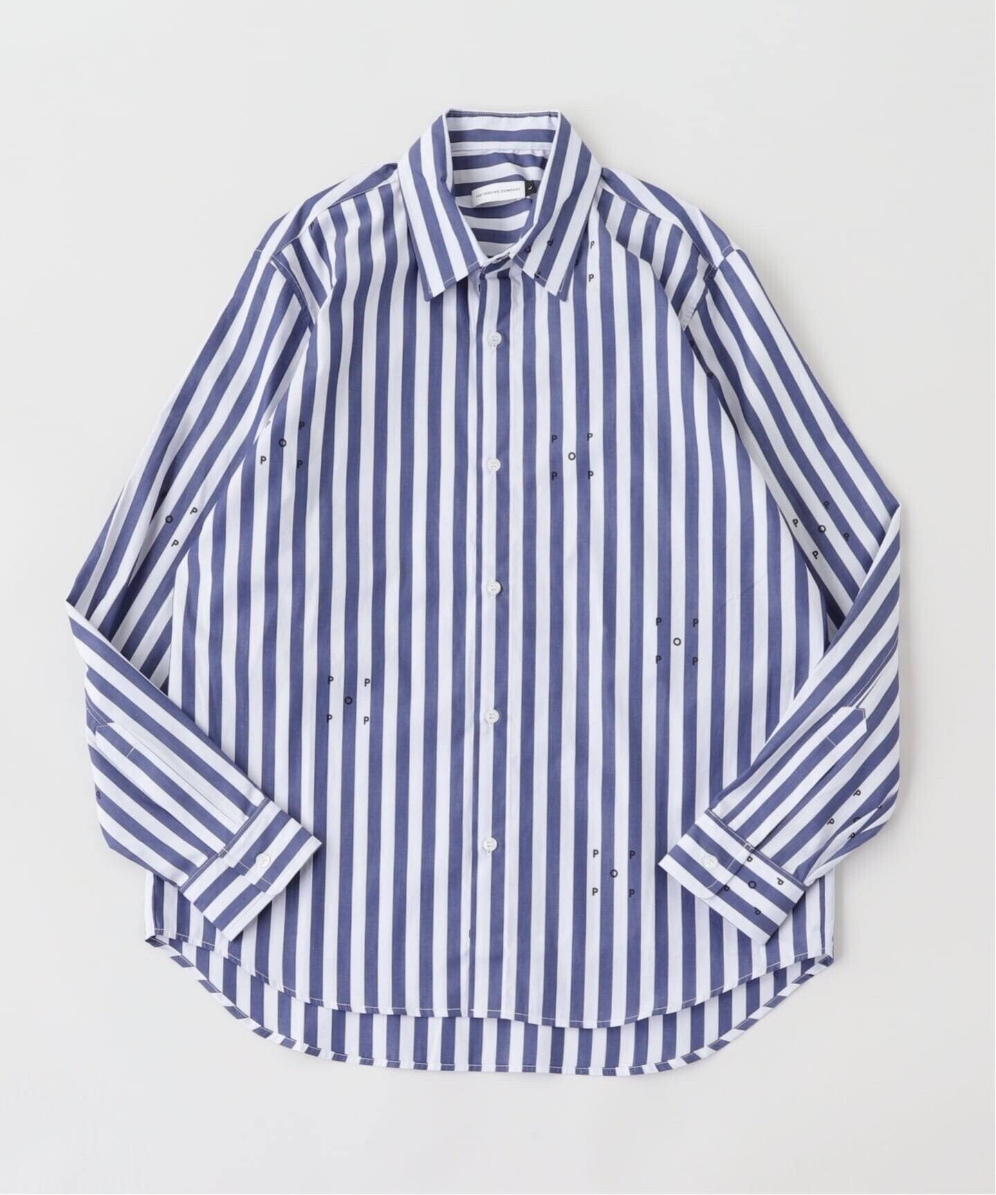 POP TRADING COMPANY ポップトレーディングカンパニー logos stripe shirt