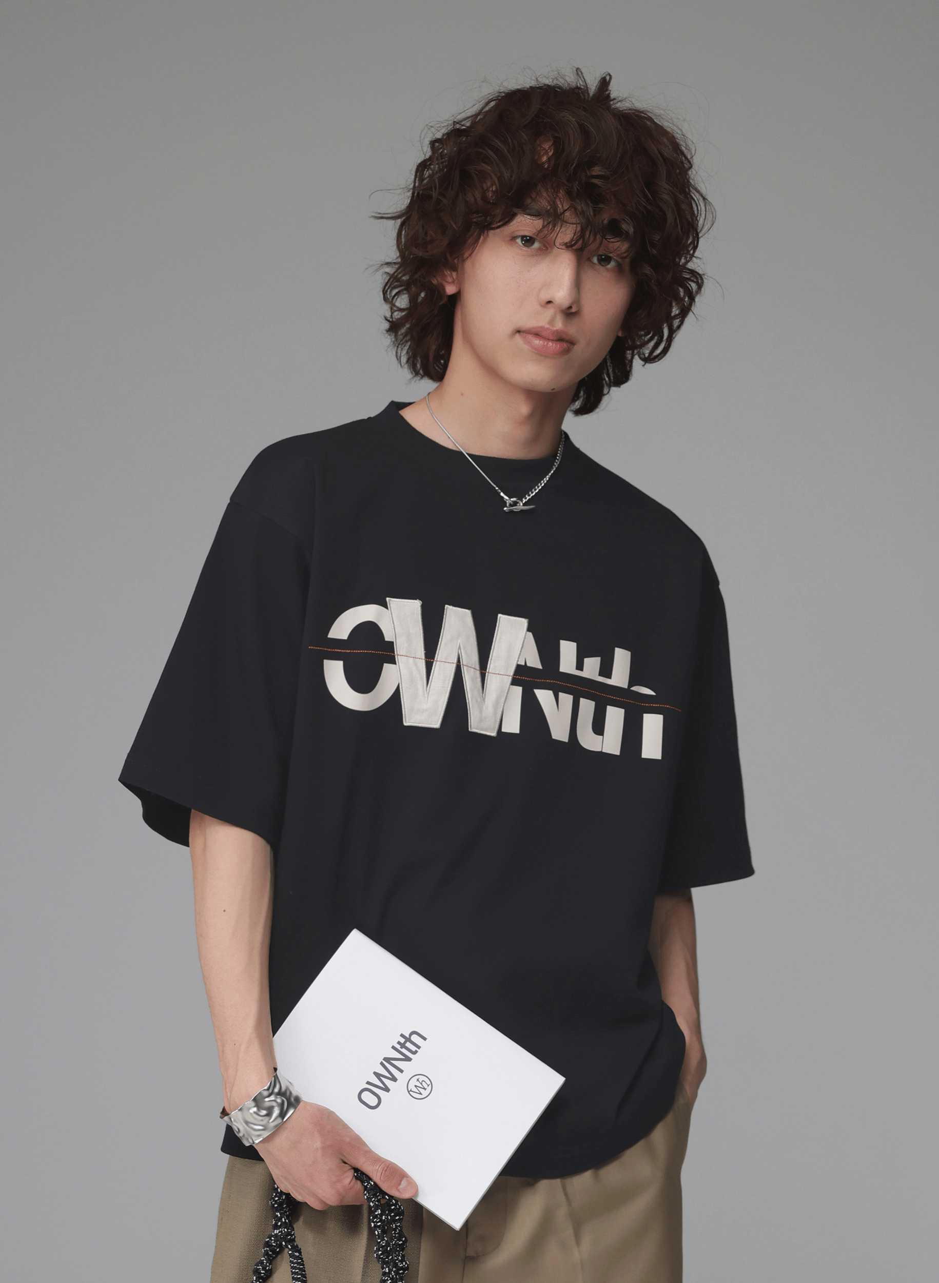 antiqua 【OWNth】パッチデザインロゴTシャツ・owt-0022
