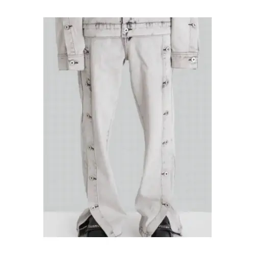 Feng Chen Wang SIDE RELEASE DENIM PANTS
