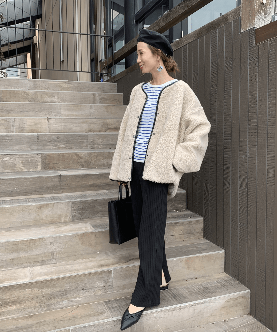 mite short boa coat