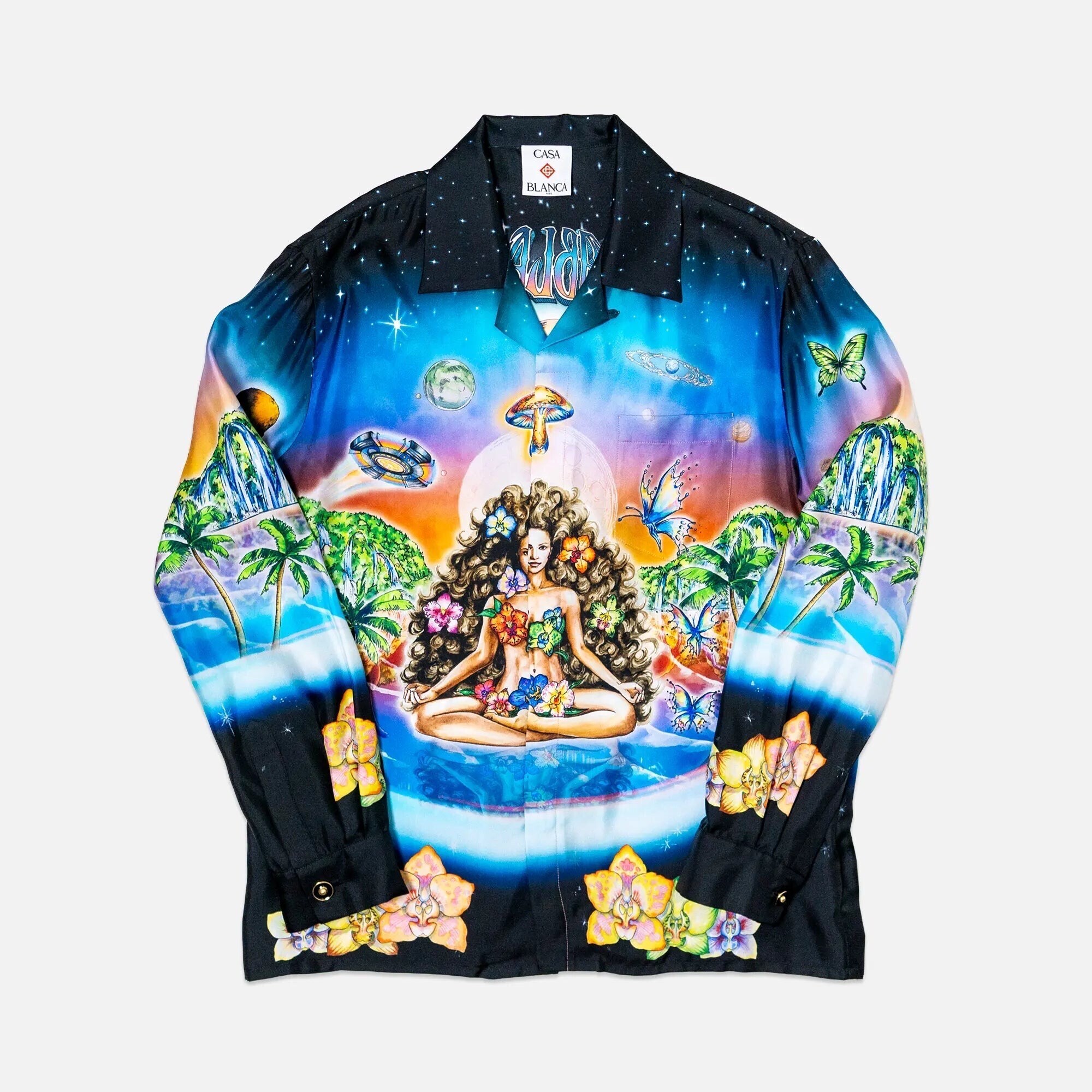 CASABLANCA INNERSENSE/INNOCENCE BLACK CUBAN LS SHIRT