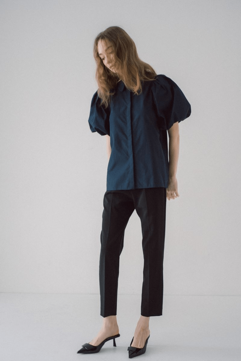 maison de Dolce. バルーンフレアブラウス【navy】