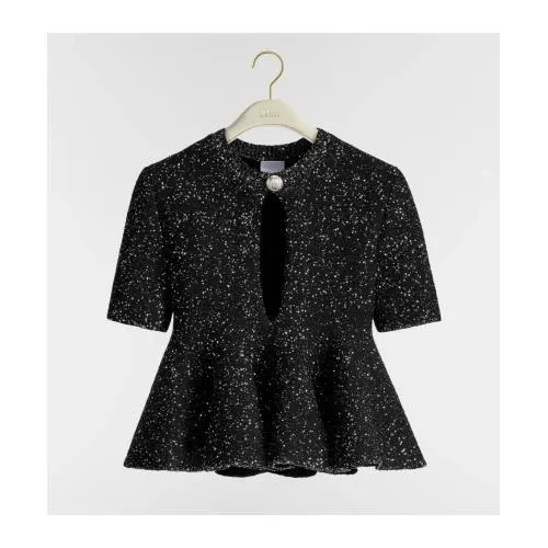 DIOR Short-Sleeved Peplum Sweater
