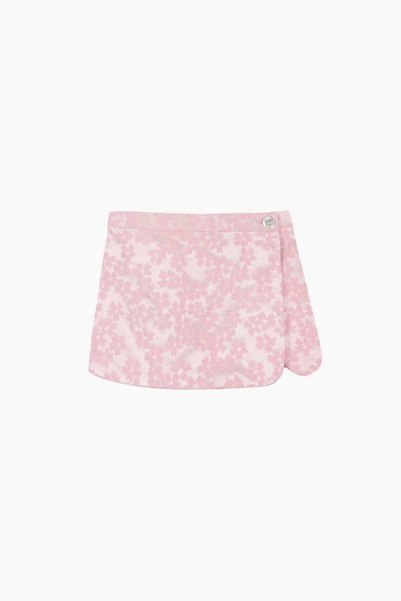 SANDY LIANG MUNCHIE SKORT IN PINK FLORAL JACQUARD