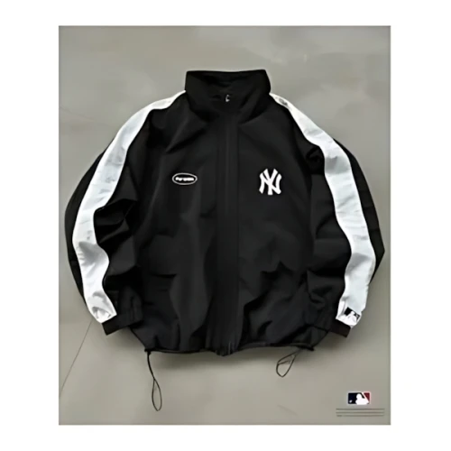 Perushu × MLB スタンドネックナイロンブルゾン