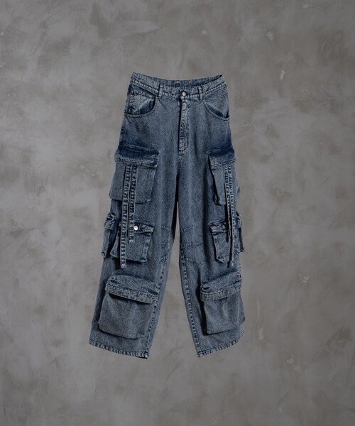 ADRER denim parachute cargo pants/デニムパラシュートカーゴパンツ