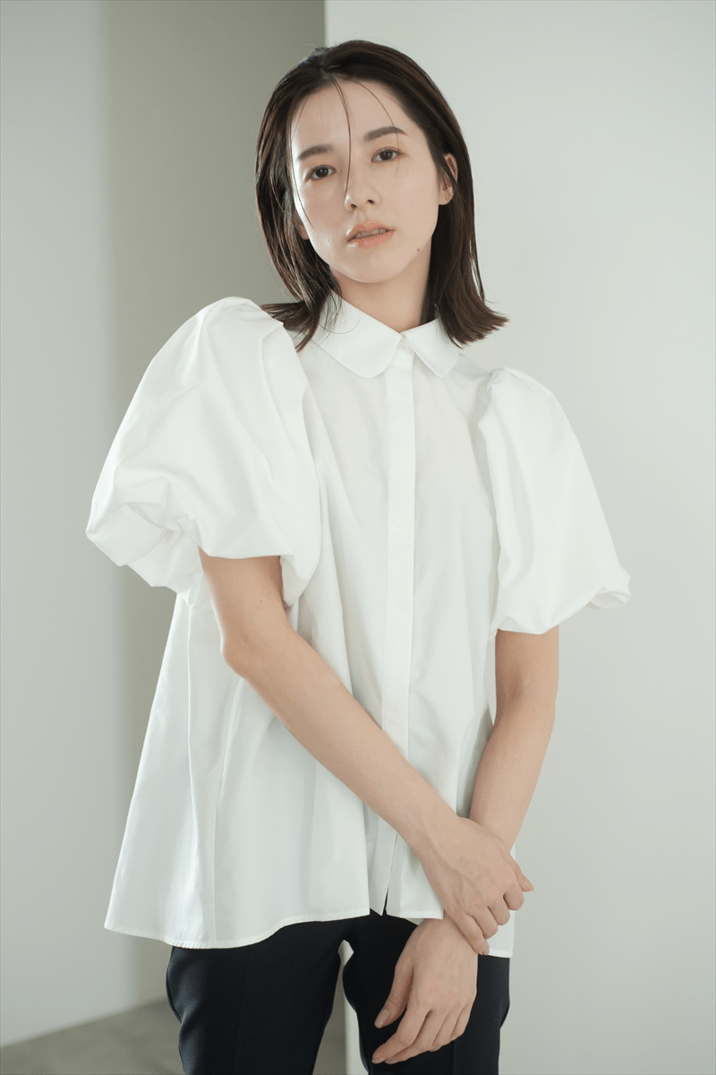 maison de Dolce. バルーンフレアブラウス【white】