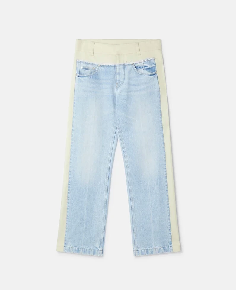Stella McCartney ツートーン パネルストレートレッグジーンズ