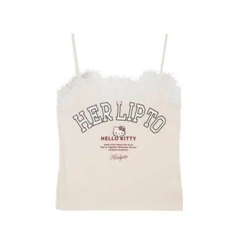 Her lip to Hello Kitty Lace-Trim Camisole