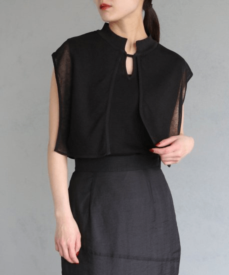 &g’aime CAPE DESIGN KNIT TOPS/986-64011