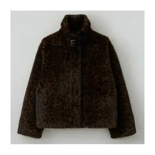 ROLAROLA LEOPARD COLLAR FUR JACKET
