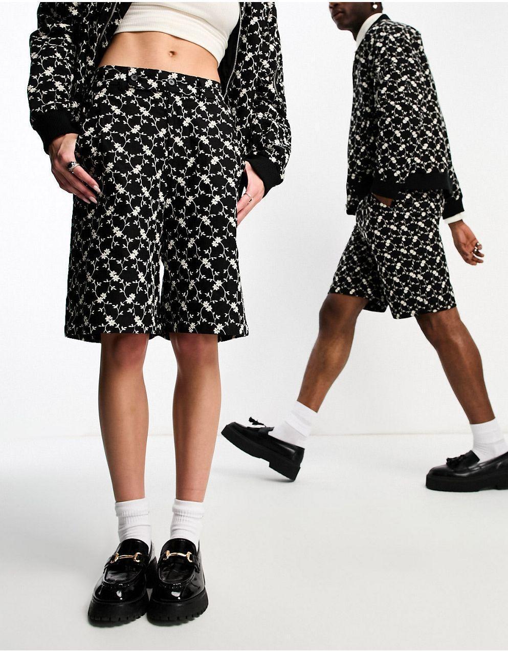 sister jane Milo Floral Denim Bermuda Shorts