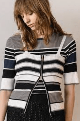 AULA AILA LAYERED MULTI BORDER KNIT