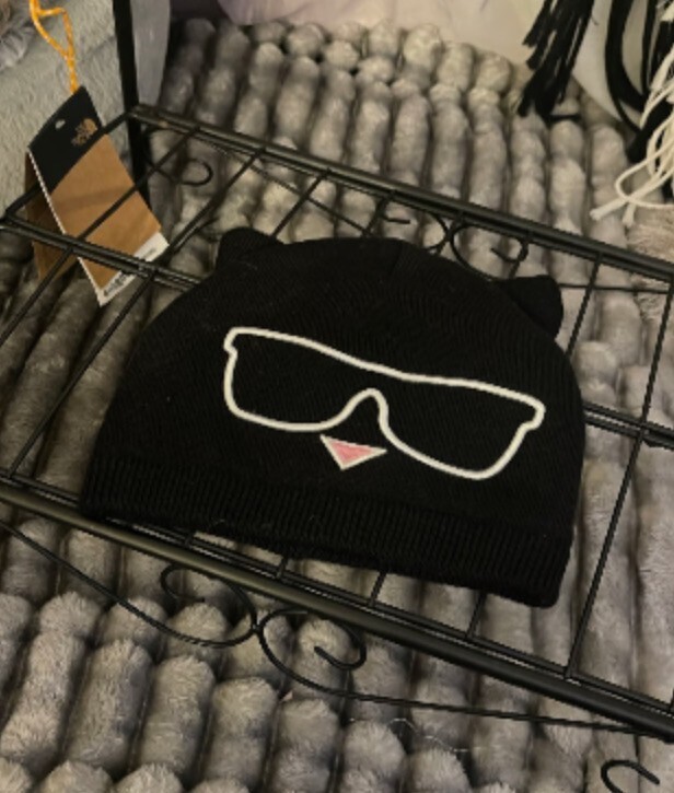 Karl Lagerfeld Karl lagerfield cat kitty knit cap/hat/beanie/skully