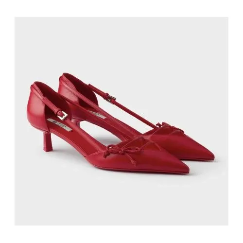 PRADA オープンサイド レザー パンプス