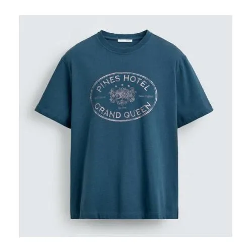 ZARA ウォッシュ加工プリントTシャツ