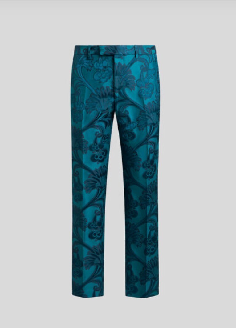 ETRO フローラル リーフ イブニングパンツ