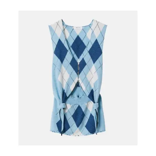 IRENE Argyle Knit Vest