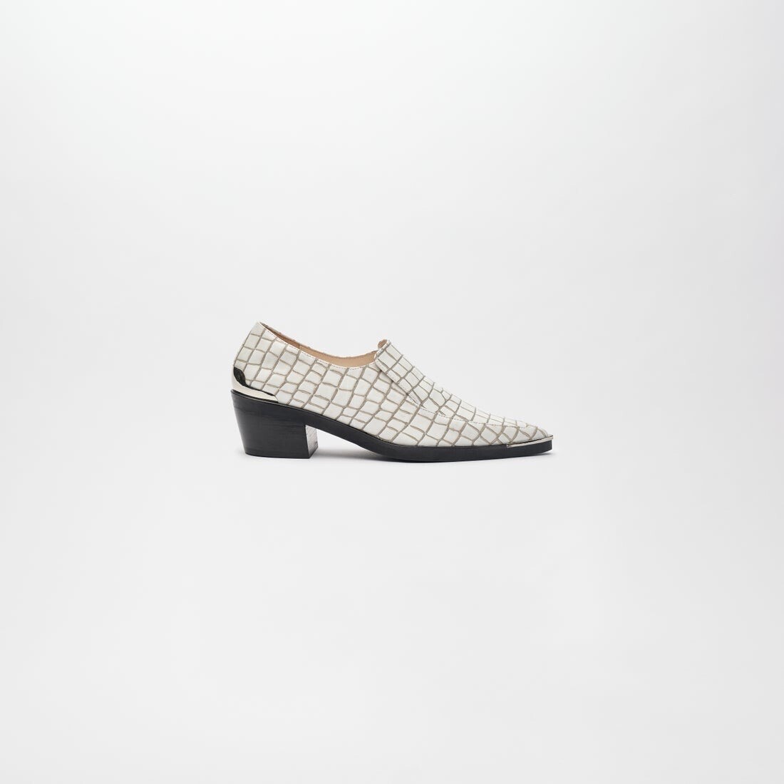ALM. STINGER LEATHER PUMPS (Emboss White)