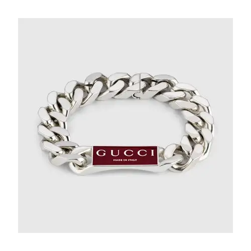 GUCCI エナメルチェーンブレスレット