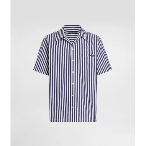 DOLCE ＆ GABBANA ストライプ ポプリン ハワイ シャツ