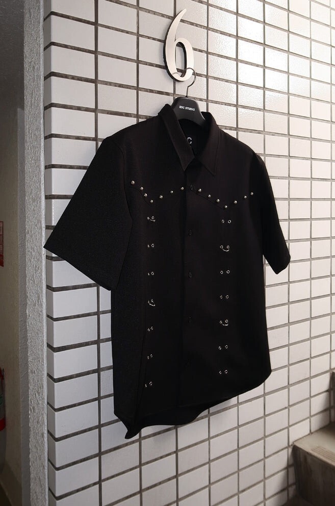 ESC STUDIO stud short sleeves shirt