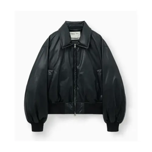 Matin Kim FAUX LEATHER DOWN JUMPER FOR WOMEN