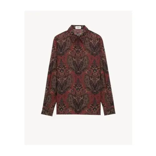 SAINT LAURENT ペイズリー シルククレポン製 シャツ