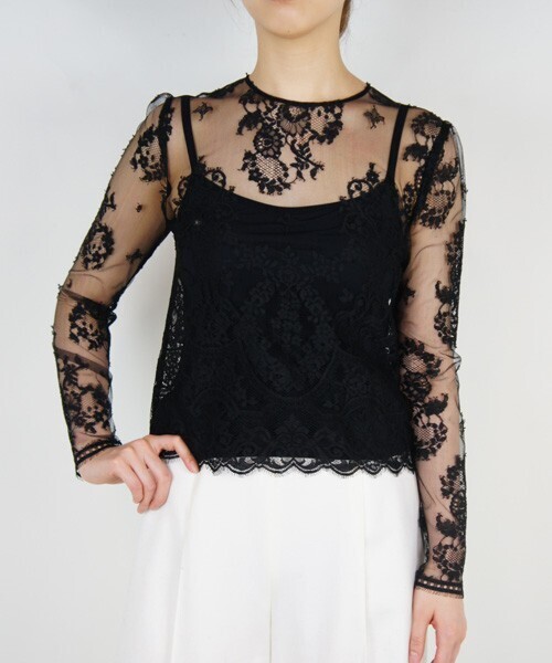 AULA AILA LEAVER LACE BLOUSE