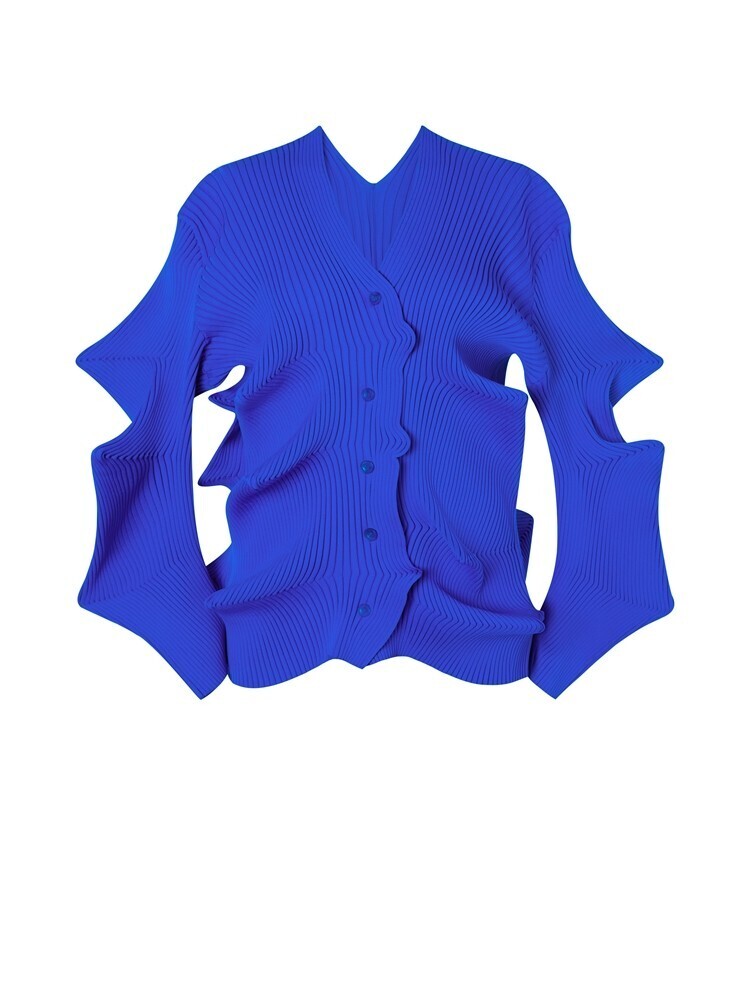 JNBY Unique Architectural Polyester Cardigan