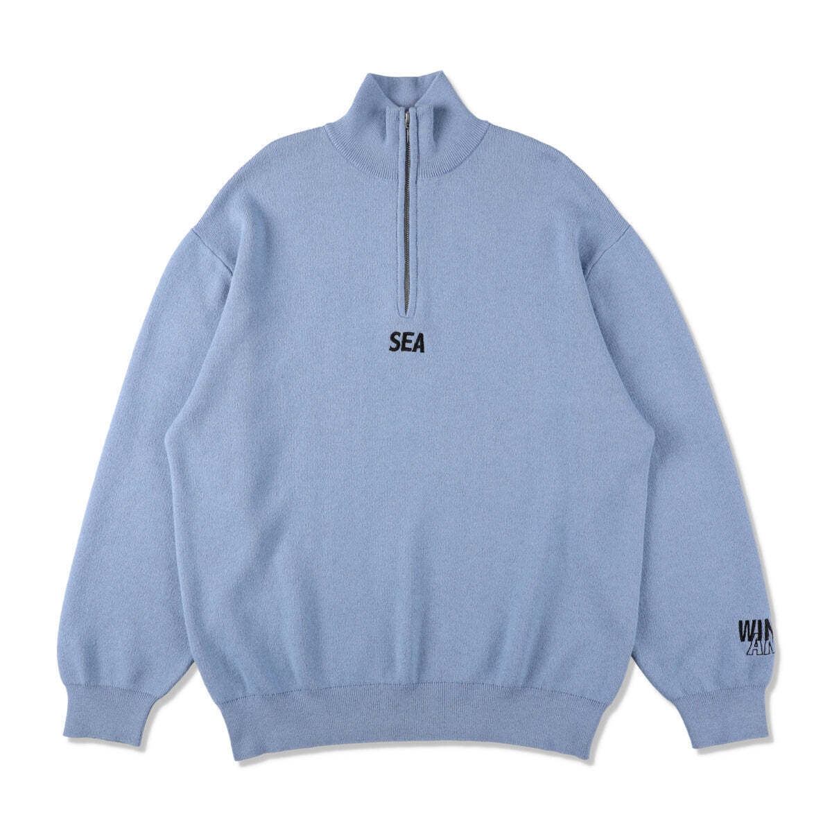 WIND AND SEA HALF ZIP COTTON CASHMERE KNIT