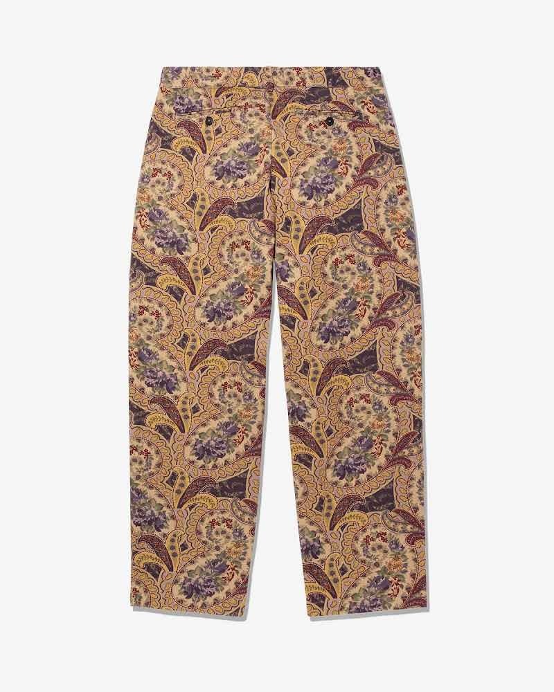 Noah Paisley Double-Pleat Pants "Paisley Print"