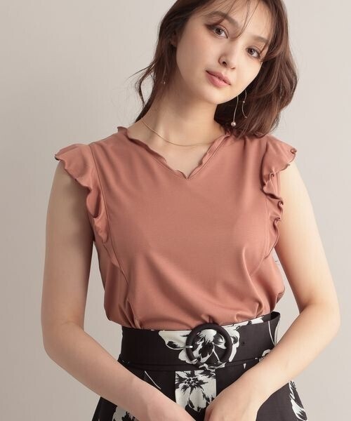 Andemiu シルケットフリルカットT
